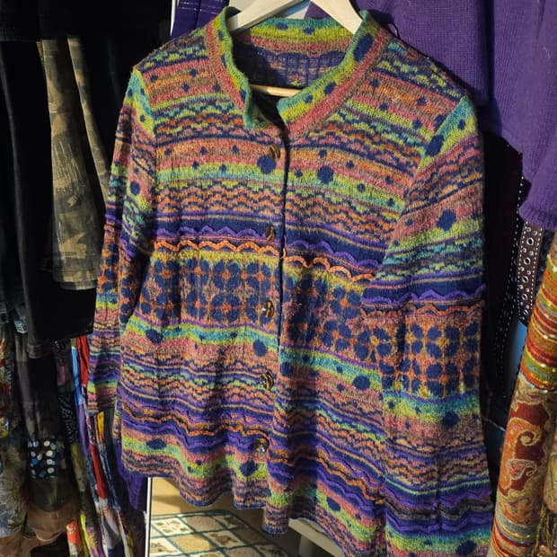 무지개떡 가디건