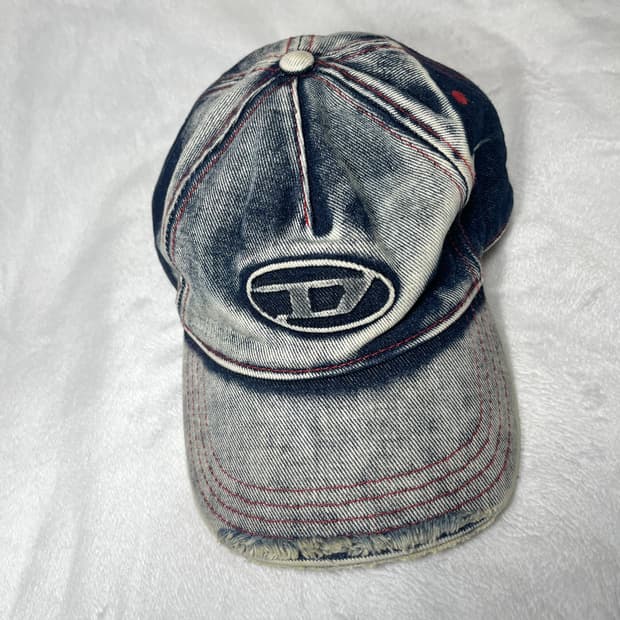 디젤 C-세이몬 트리티드 데님 베이스볼 캡 블루캡 화이트 사이즈2