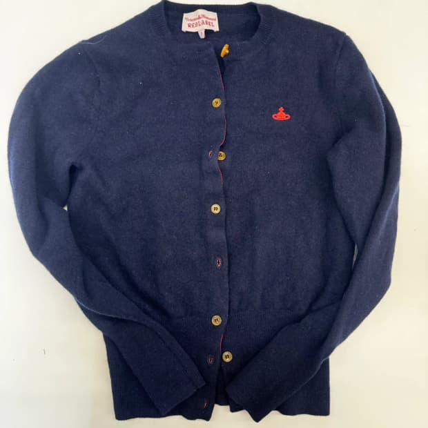 비비안웨스트우드 레드라벨 네이비 가디건 1size