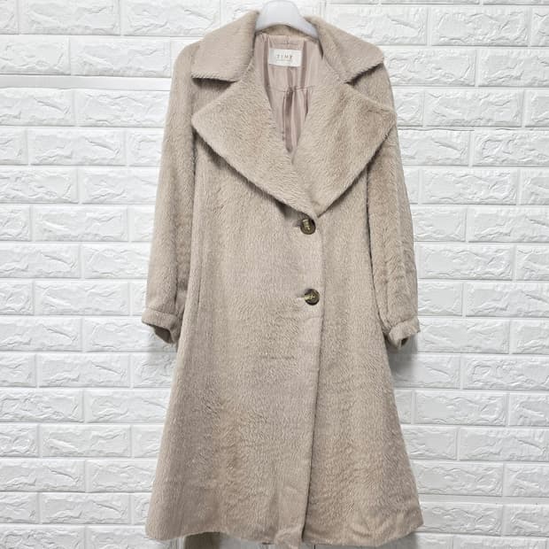 택포) 한섬 타임 TIME 알파카 모직 코트 M