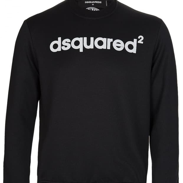 디스퀘어드 로고 프린트 맨투맨
