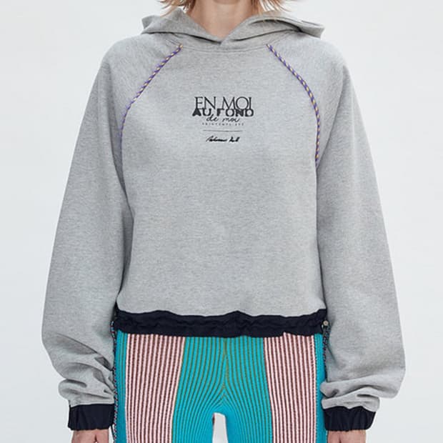 앤더슨벨 크롭 후드티 S