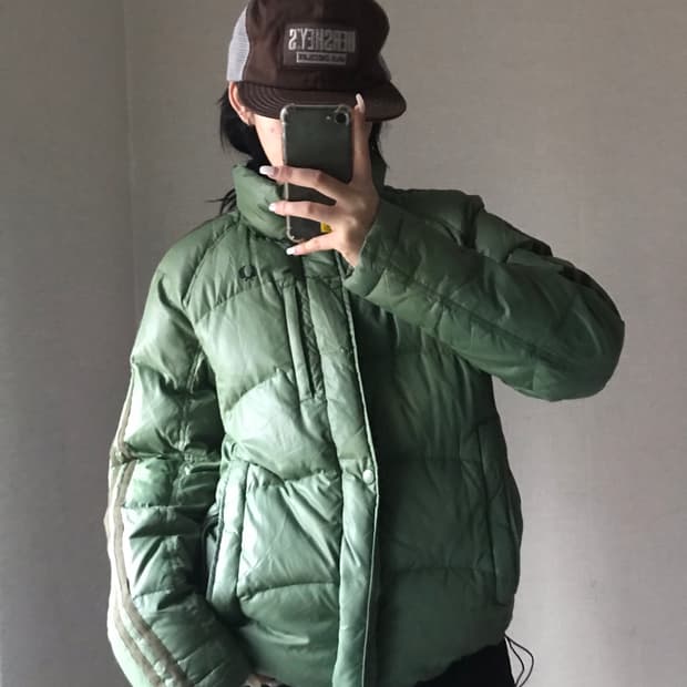 프레드페리 그린 브라운 패딩