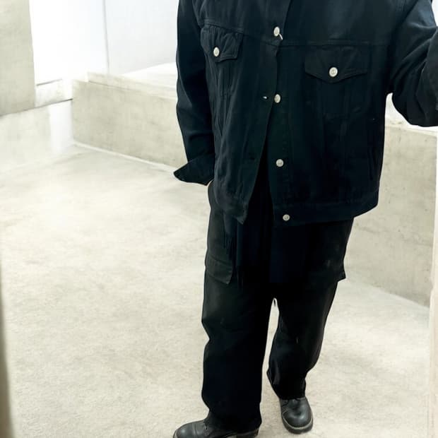 MM6 크롭데님 짚업 버튼플라이 트러커