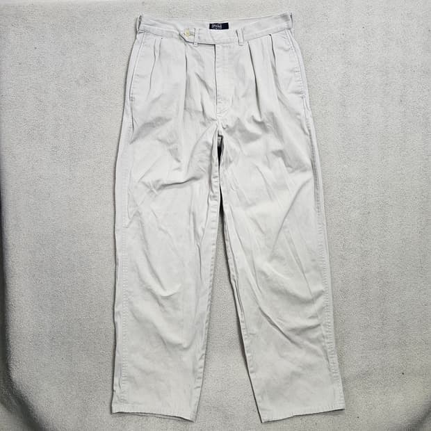90s 폴로 랄프 로렌 투턱 치노 팬츠 32 30 Made in USA