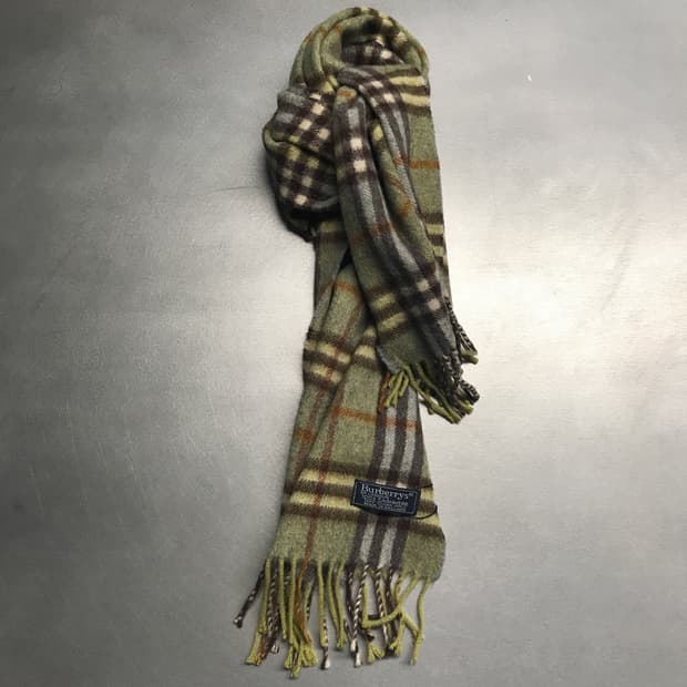 버버리 정품 캐시미어 머플러 그린