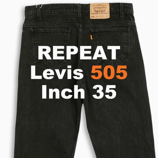 리바이스 505 오렌지탭 흑청 블랙진 90s 35인치 OR50536186
