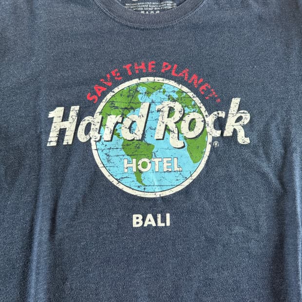 하드락카페 발리 네이비 반팔 XL (hard rock cafe)