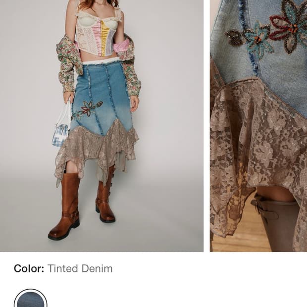 어반아웃피터스 kimchi blue 데님 스커트