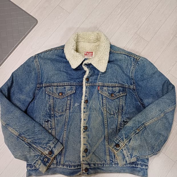 리바이스 made in usa 80s 세르파 트러커데님 자켓 양털 자켓