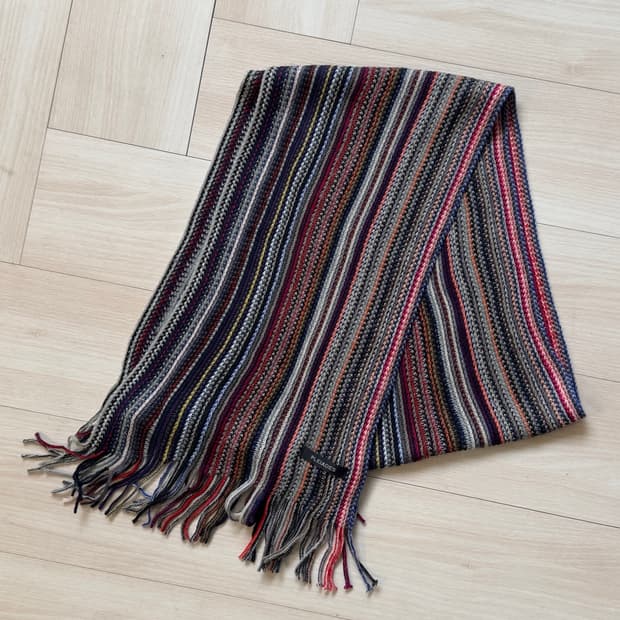 [PLEIADES] fringe multi knit muffler