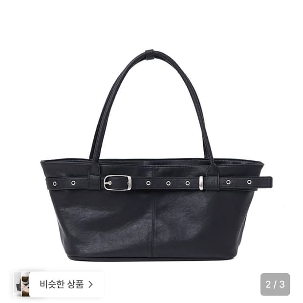 여밈 벨티드 버클 숄더백 블랙 새상품