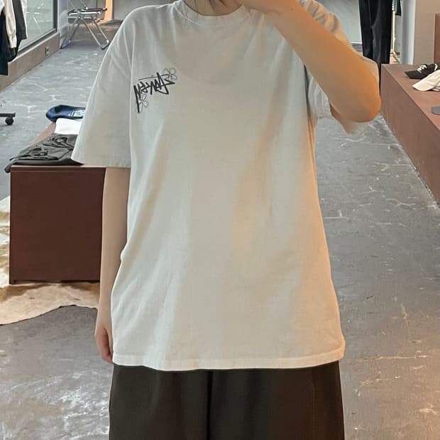 스투시 썸머 LB 화이트 반팔 H2479