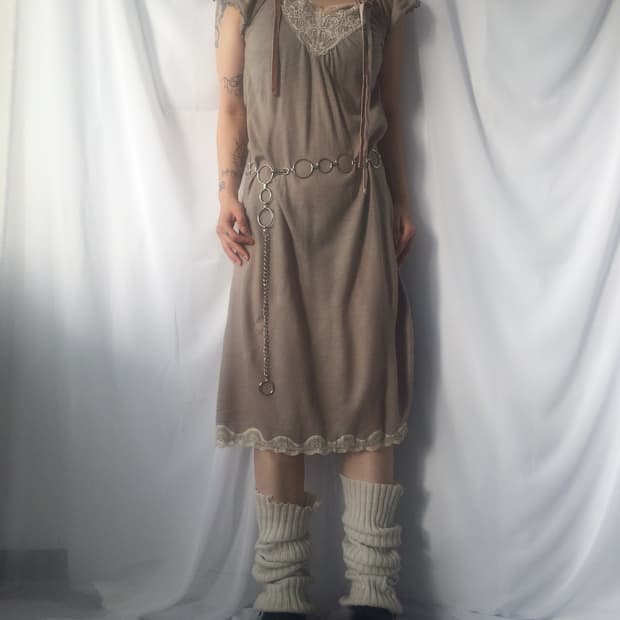 Tied point lace point onepiece