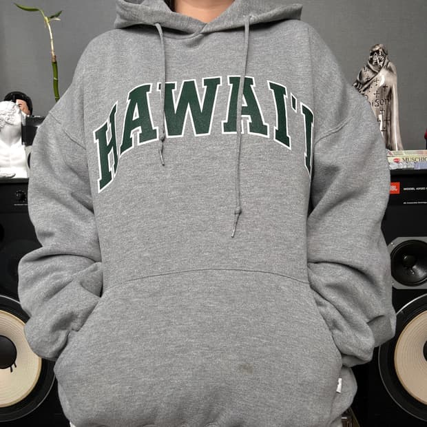 러셀애슬레틱 그레이 후드티