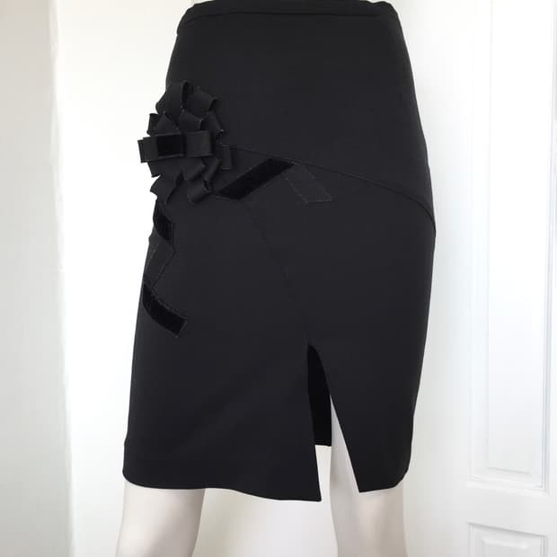 Moschino Rosette Embellished Midi Skirt