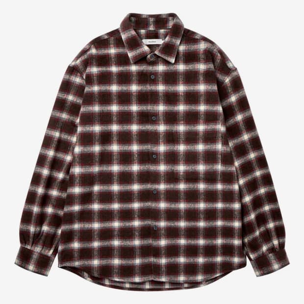 [1] 아르반 플러프 울 체크 셔츠(레드)