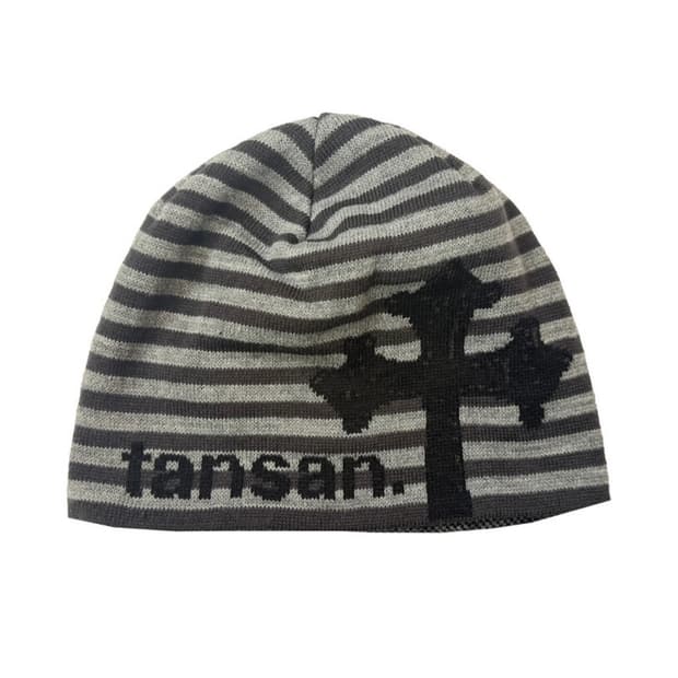 탄산 자카드 크로스 비니 스프라이트 블랙