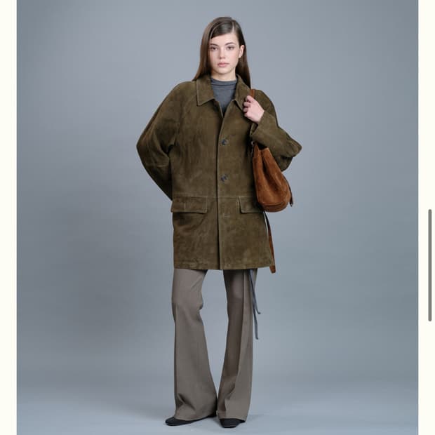 ribbonbit 리본빛 Nilson Suede Jacket 카키