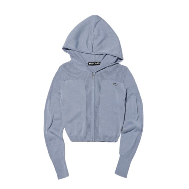 미스치프 롬버스 니트 후디 블루 s사이즈