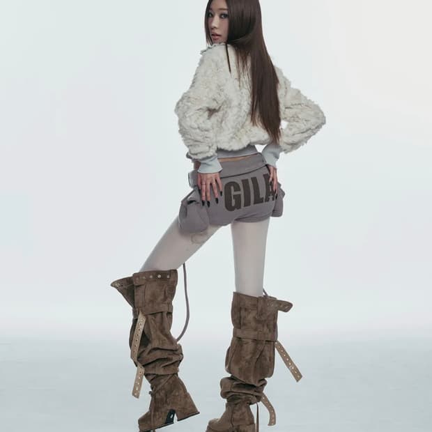 길라아카이브 볼드 로고 포켓 미니 쇼츠 반바지 오네갸루 