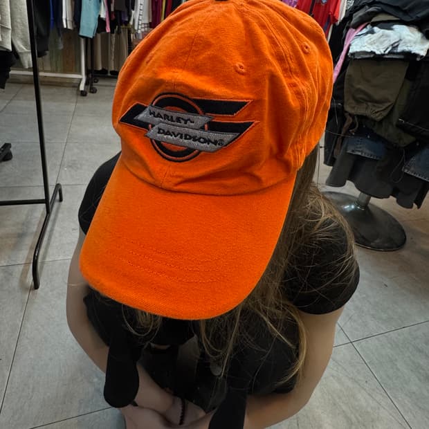 할리데이비슨 오렌지 볼캡