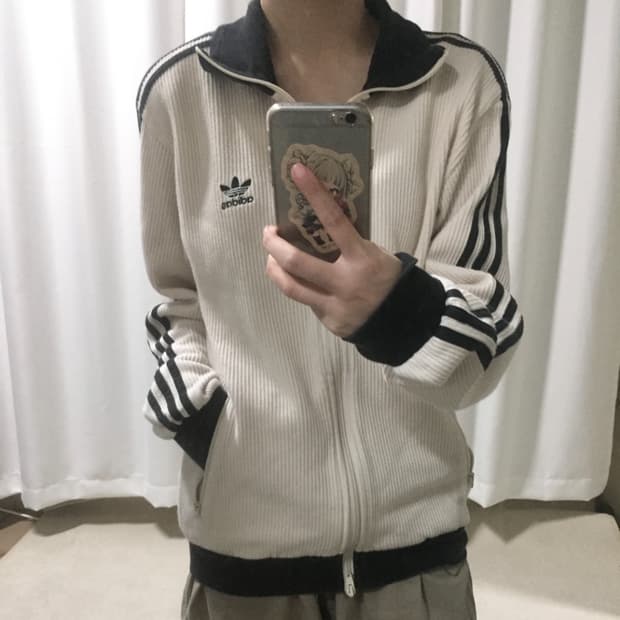 아디다스 와플 흰검 코듀로이 골덴 트랙탑 져지
