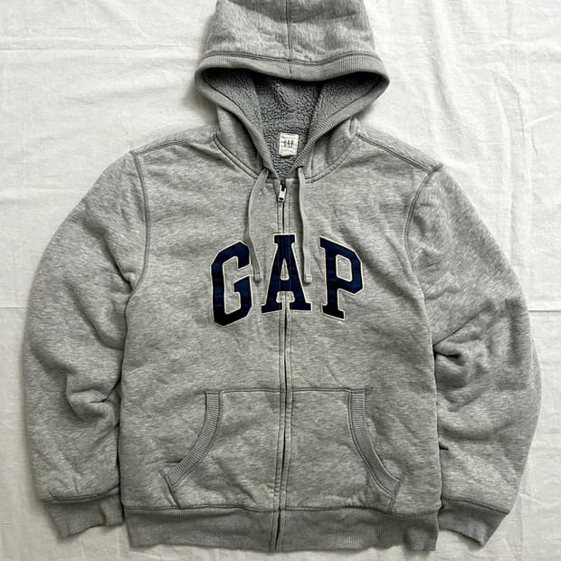 갭 빅로고 쉐르파 후드집업