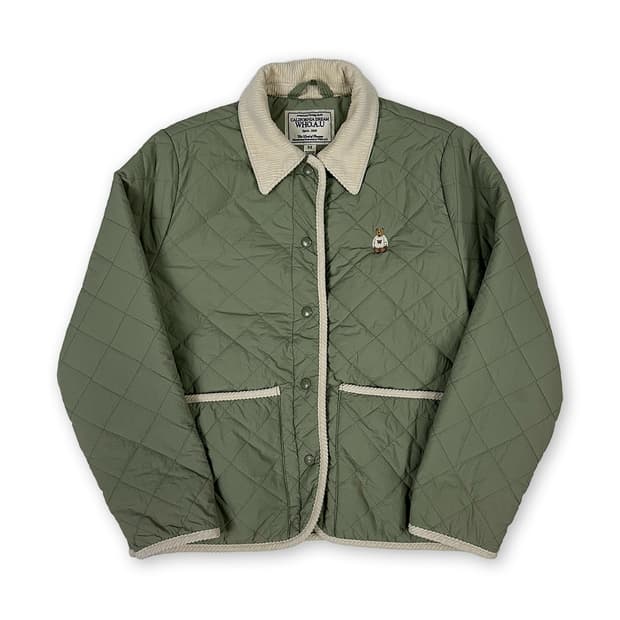 후아유 골덴카라 퀼팅 자켓