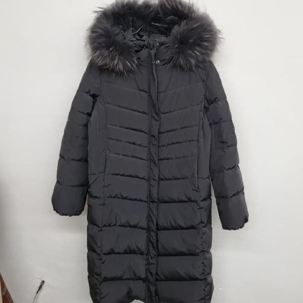 나이스클랍 블랙 롱패딩 95 66사이즈 덕다운 라쿤퍼