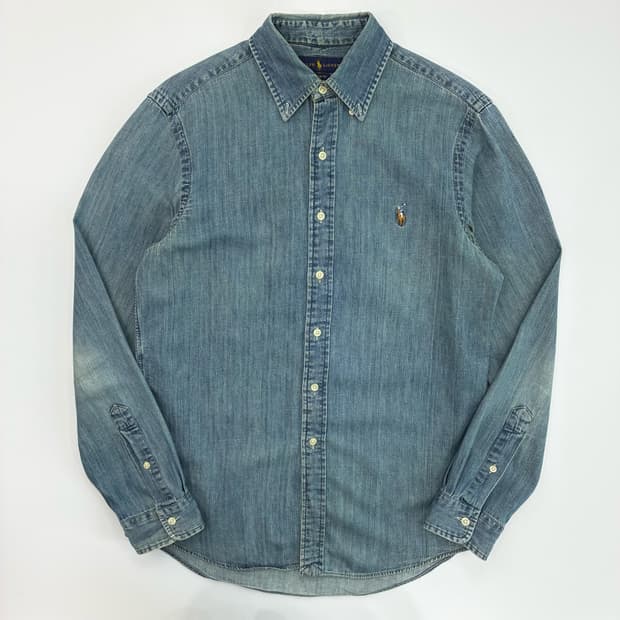 Polo  폴로 랄프로렌 자수 코튼 샴브레이 셔츠 