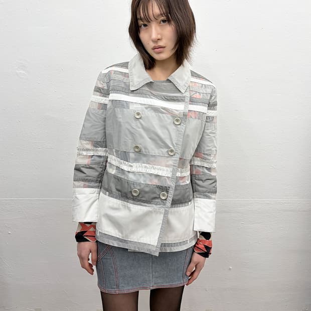 에르마노 설비노 2009S/S 시스루 더블 자켓