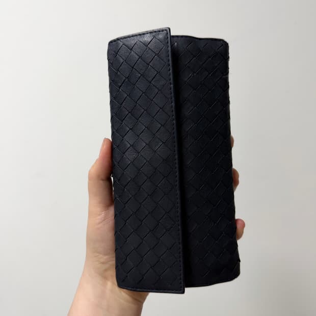 [정품] 보테가베네타 인트레치아노 반지갑 네이비