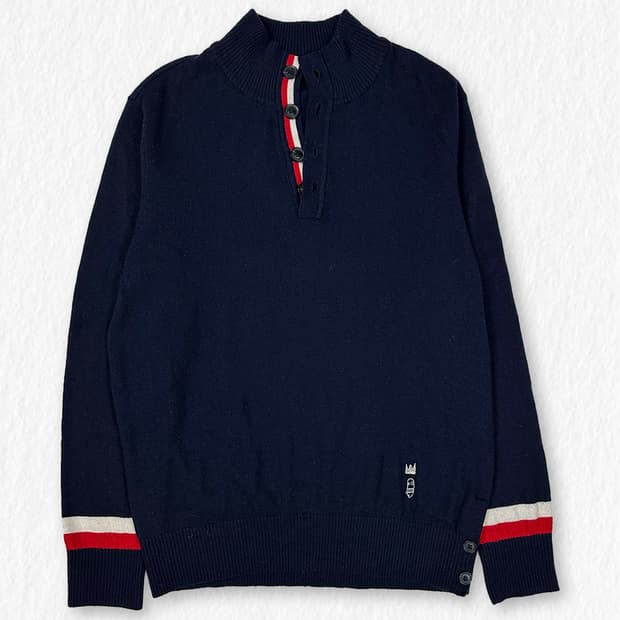 장미쉘바스키아 카라 니트