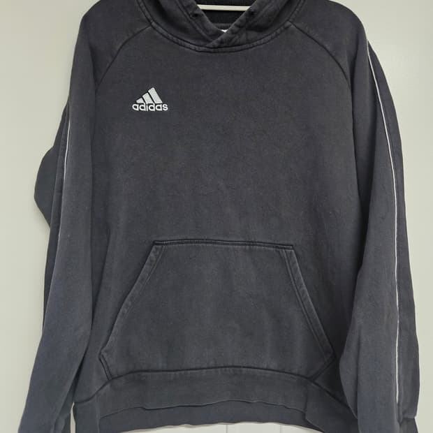아디다스 검정 후드티 L