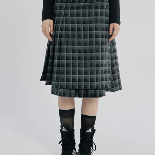 오피쉬 레이어드 코튼 스커트