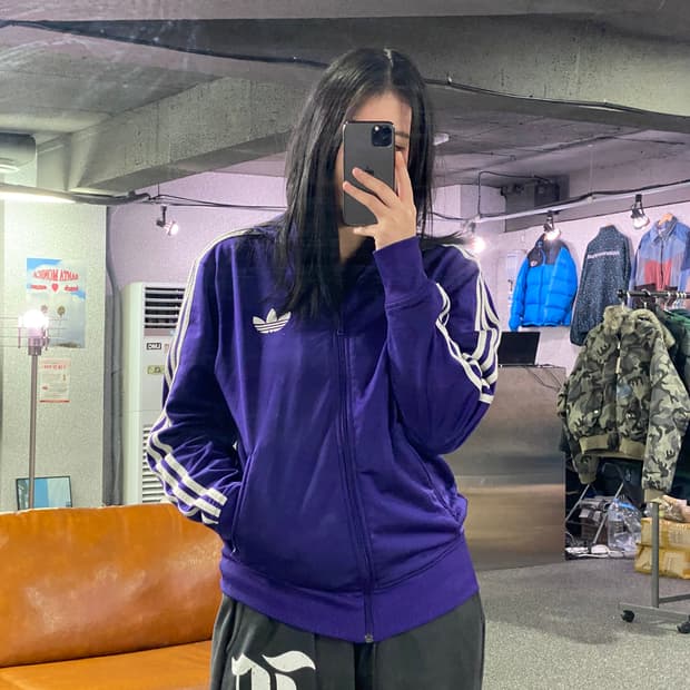 아디다스 파이어버드 퍼플 트랙탑 져지 B3614