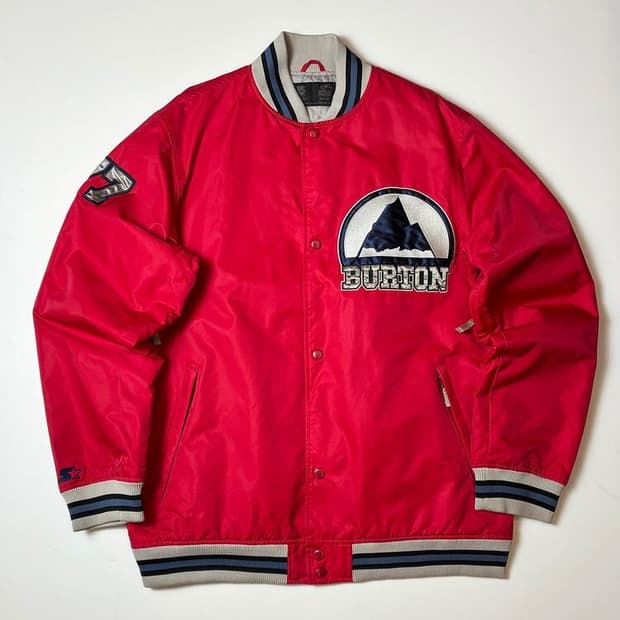 스타터 x 버튼 로고 자수 바시티 자켓 PN8180