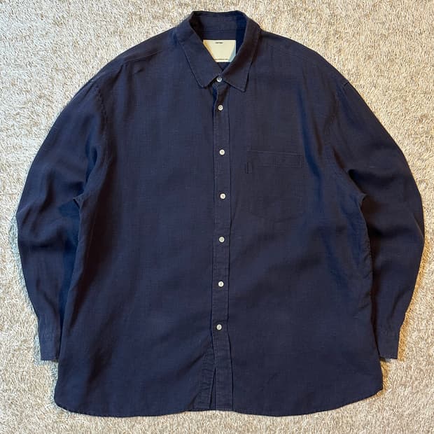 포터리 POTTERY 컴포트 린넨셔츠 네이비