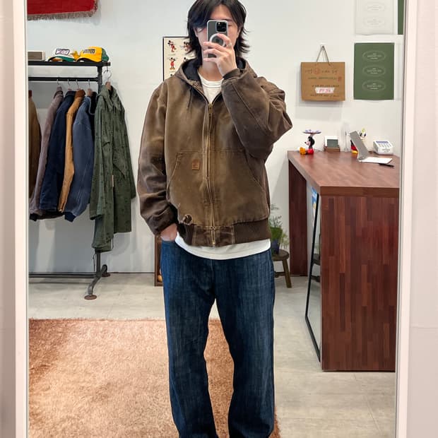 Carhartt 칼하트 디스트로이드 덕 액티브 후드 워크 자켓