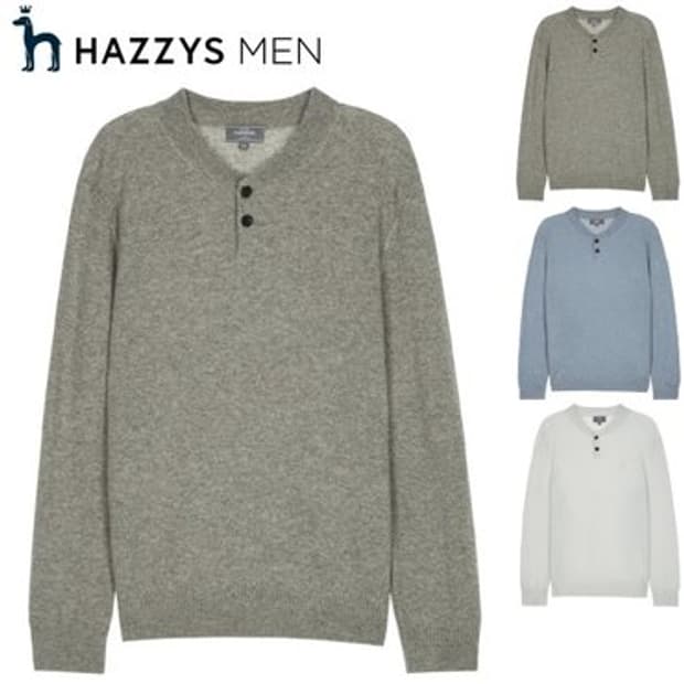 헤지스 헨리넥 풀오버 캐시미어 100 니트