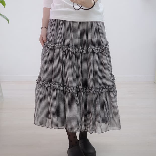 Catherine cottage check Skirt