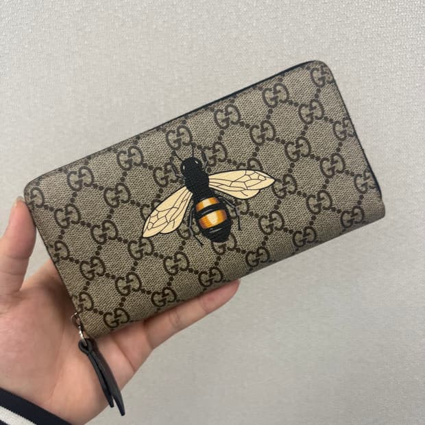 [S급] 구찌 꿀벌 지퍼돌이 장지갑