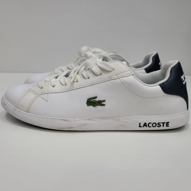 LACOSTE 21SS 라코스테 가죽 스니커즈 / 사이즈 260 화이트