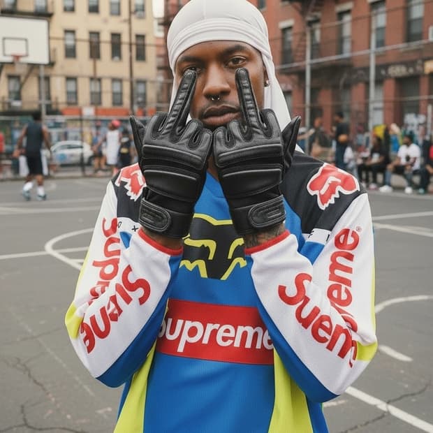 ( 레어) 슈프림 x 넘버 나인 25FW 램스킨  퍽유 글러브