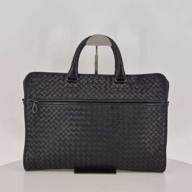 보테가베네타 인트레치아토 블랙 브리프케이스