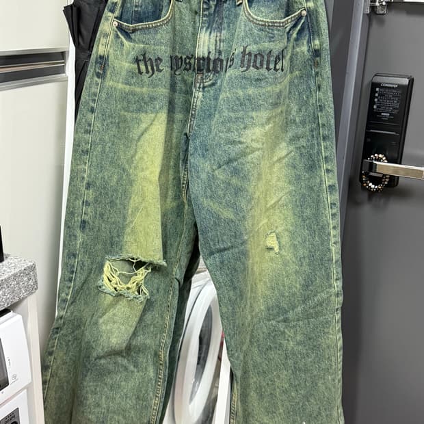 더 미스테리어스 호텔 YELLOW WASHING JEANS 1size
