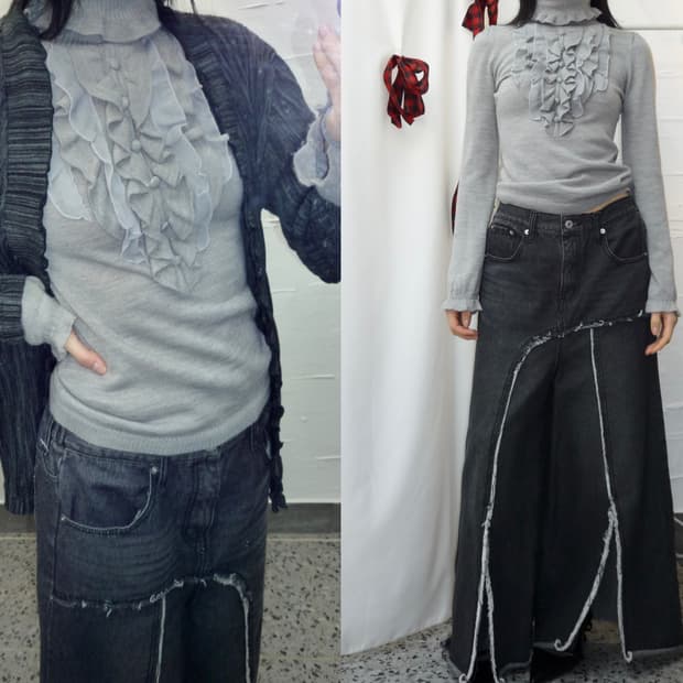 Elegance ruffle knit