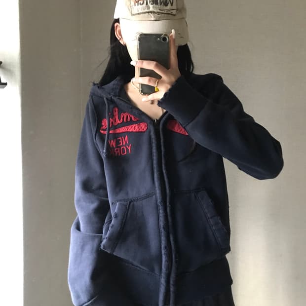 아베크롬비 딥네이비 후드집업