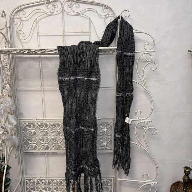 Sandro charcoal wool alpaca muffler